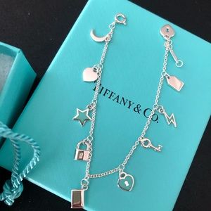 Tiffany & Co. Love Notes Bracelet Tiffany Blue Enamel silver charm bracelet